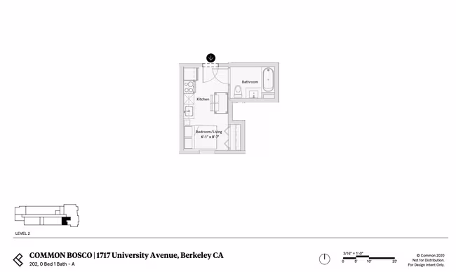 Studio • 1 Bath floor plan